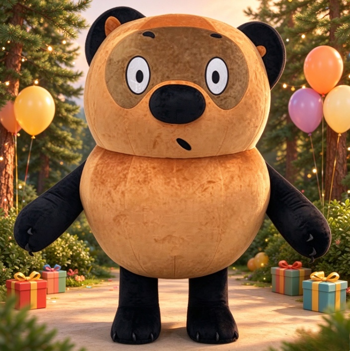 Event & Party Supply Photos - Kostum Maskot Beruang Cokelat Hitam yang