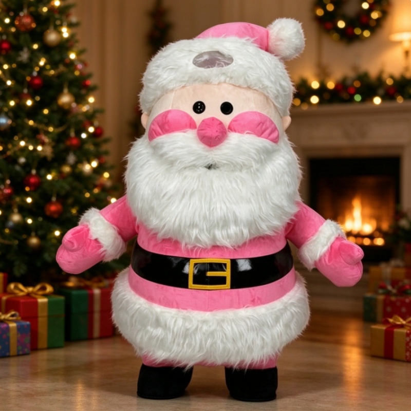 Event & Party Supply Photos - Kostum Maskot Santa Claus Merah Muda,
