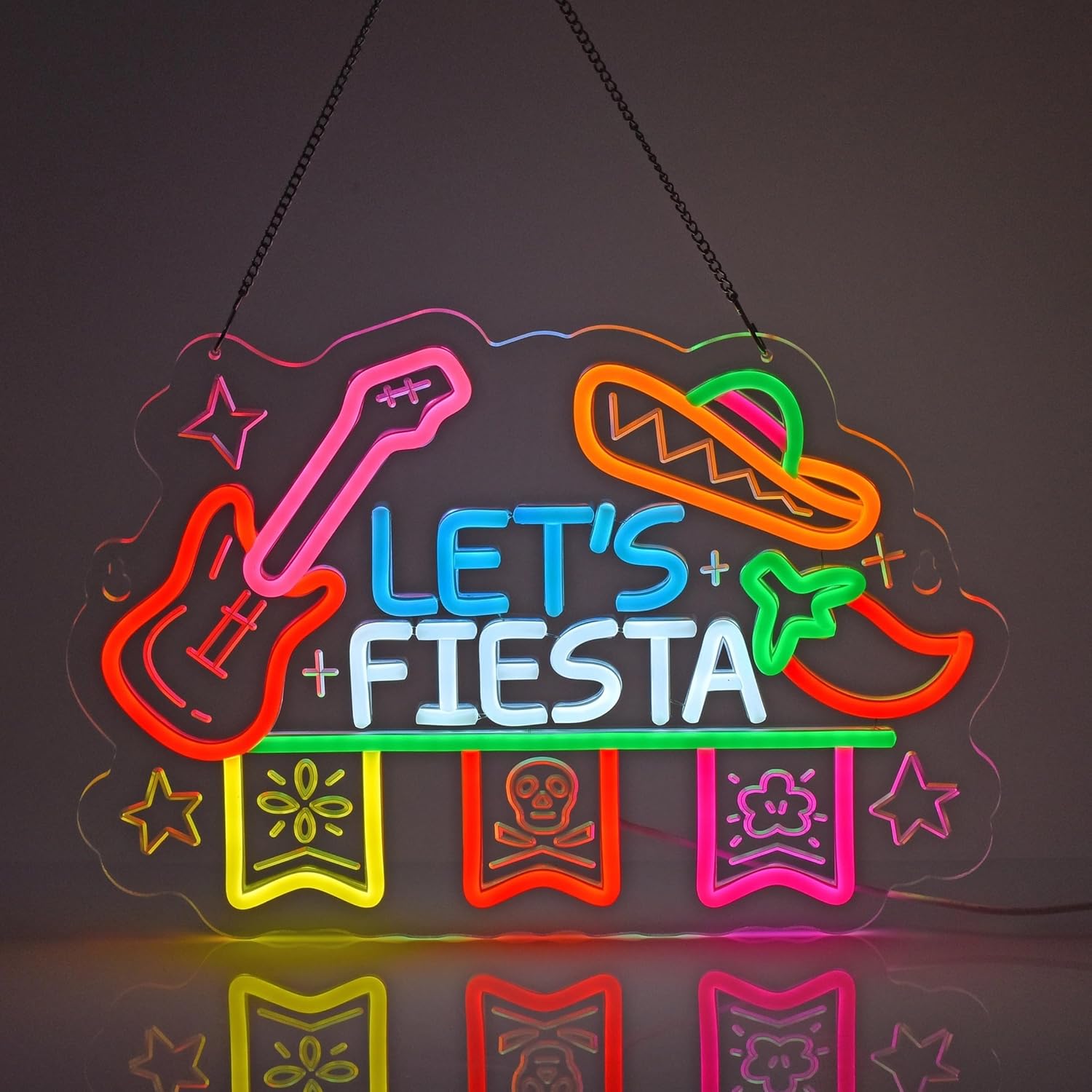 Neon Sign Party - Mari kita merayakan dengan Lampu Neon