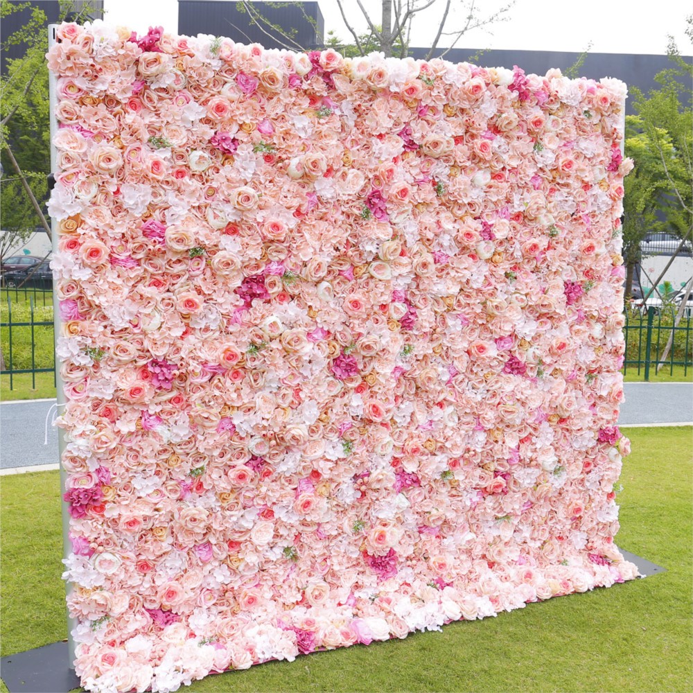 Uflower Pink Rose Hydrangea 5D - Flower Wall Panel ulasan dan harga