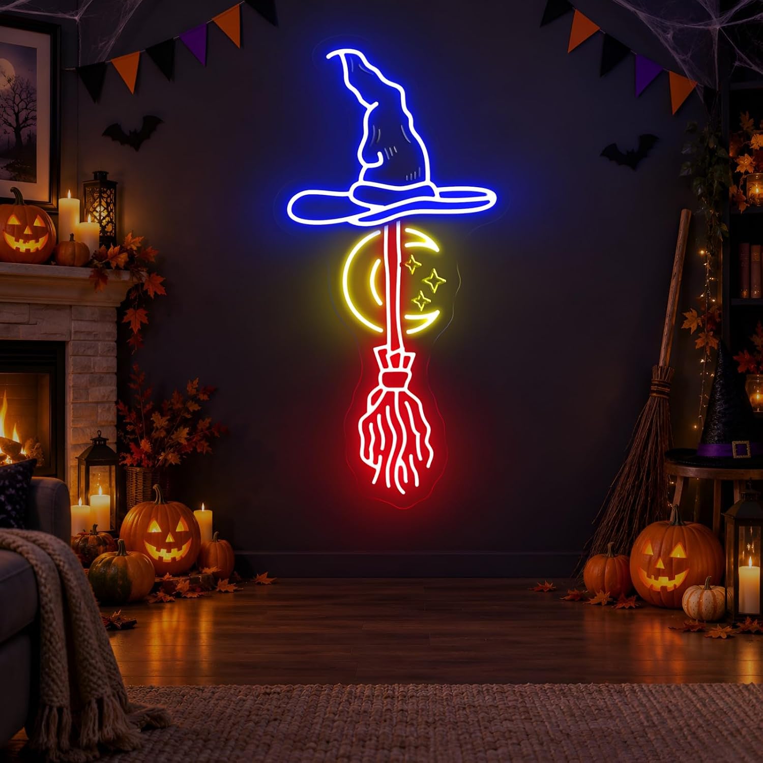Lampu Neon Bentuk Topi Penyihi - Neon Sign Party ulasan dan harga