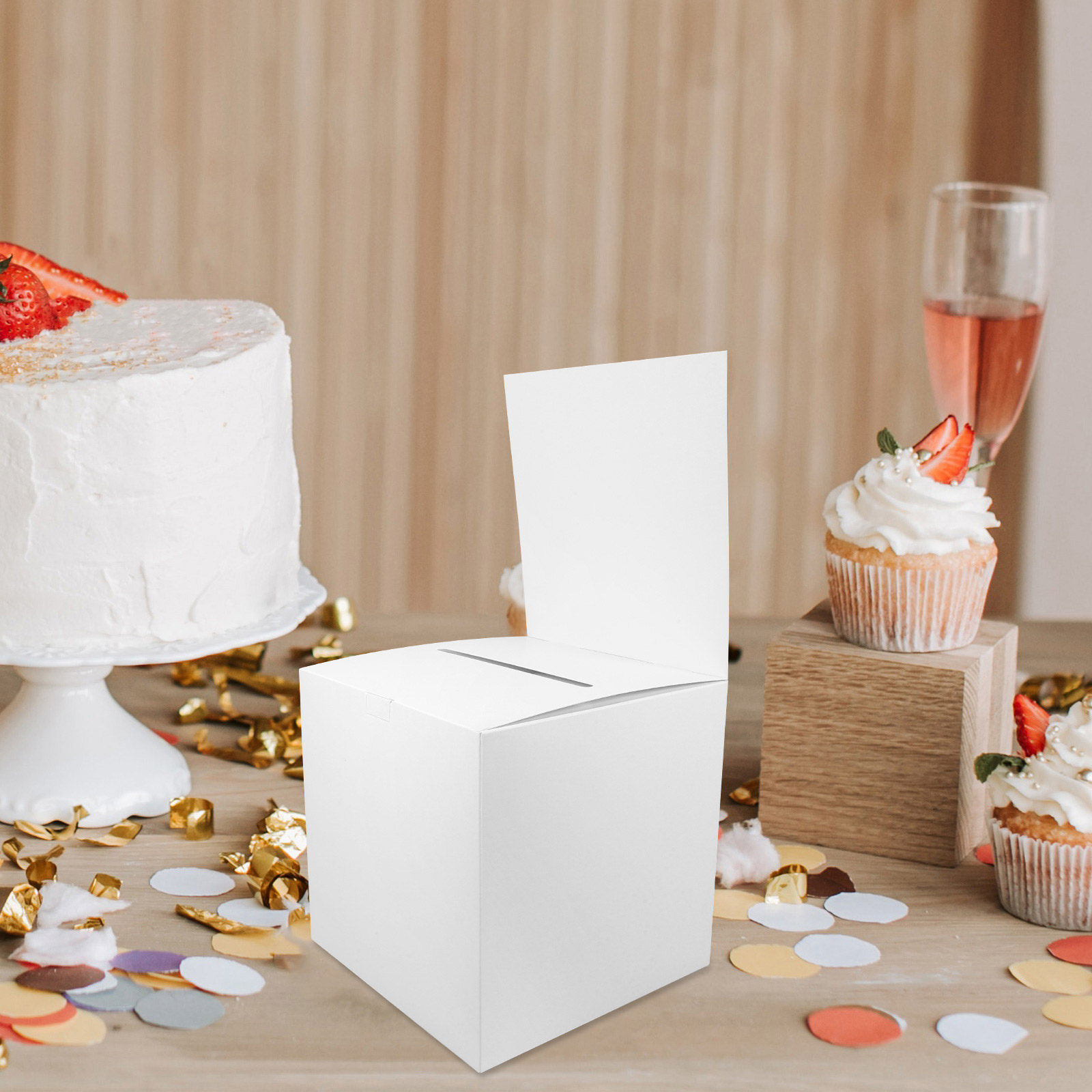 4 Buah Kotak Undian Kertas, Te - Event Party Box ulasan dan harga