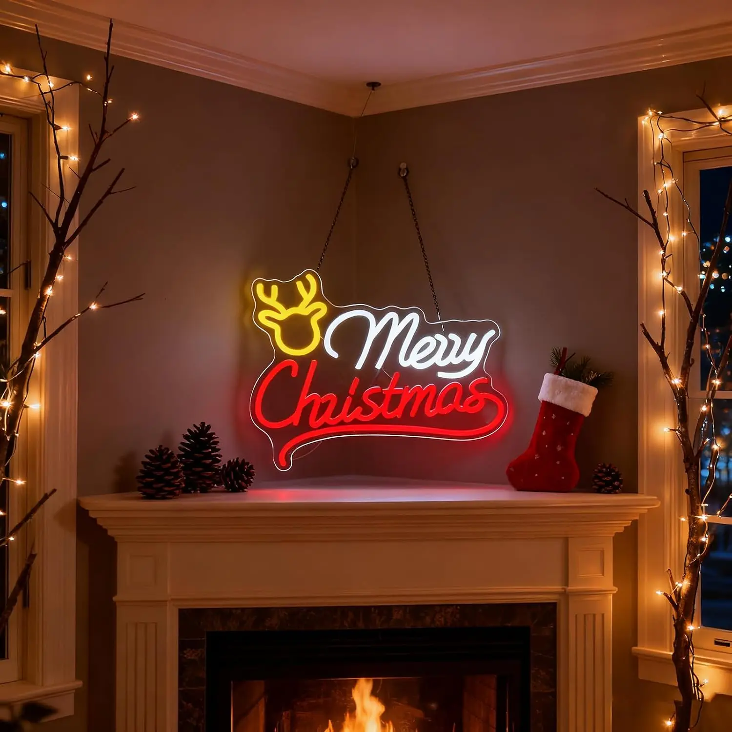 Selamat Natal, Lampu Neon Rusa - Neon Sign Party ulasan dan harga
