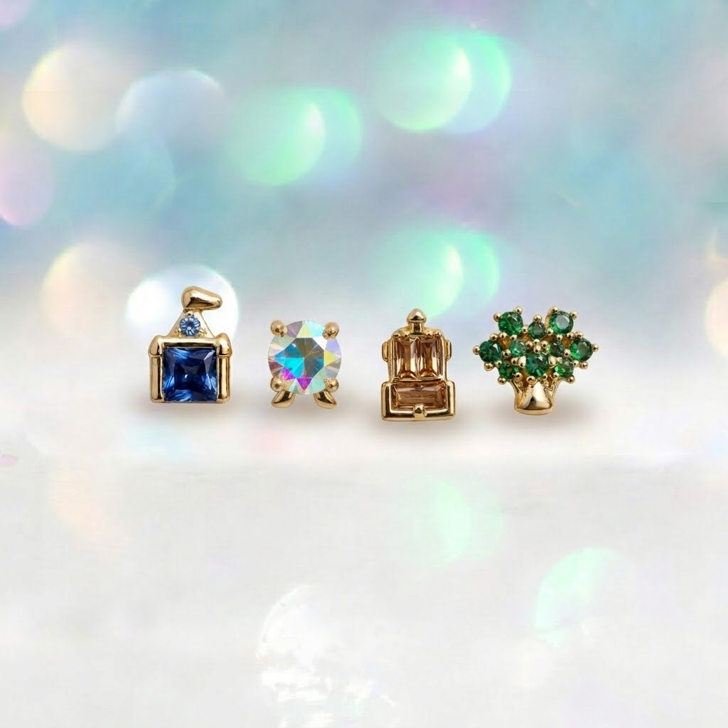 Anting-anting Stud Taman Hibur - Event Party ulasan dan harga