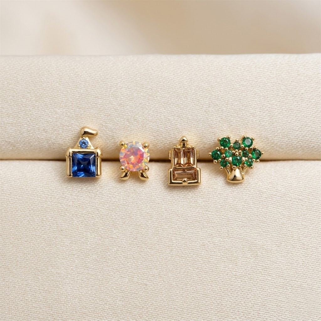 Anting-anting Stud Taman Hibur - Event Party ulasan dan harga