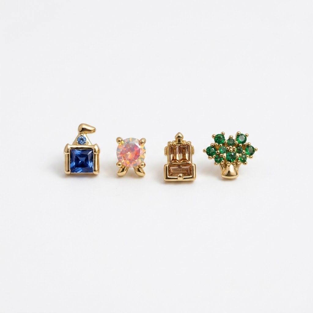 Anting-anting Stud Taman Hibur - Event Party ulasan dan harga